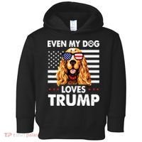 Cocker Spaniel Even My Dog Loves Trump Funny Toddler Hoodie thumb 0
