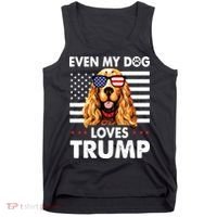 Cocker Spaniel Even My Dog Loves Trump Funny Tank Top thumb 0