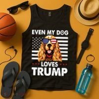 Cocker Spaniel Even My Dog Loves Trump Funny Tank Top thumb 4