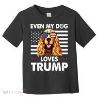 Cocker Spaniel Even My Dog Loves Trump Funny Toddler T-Shirt thumb 0