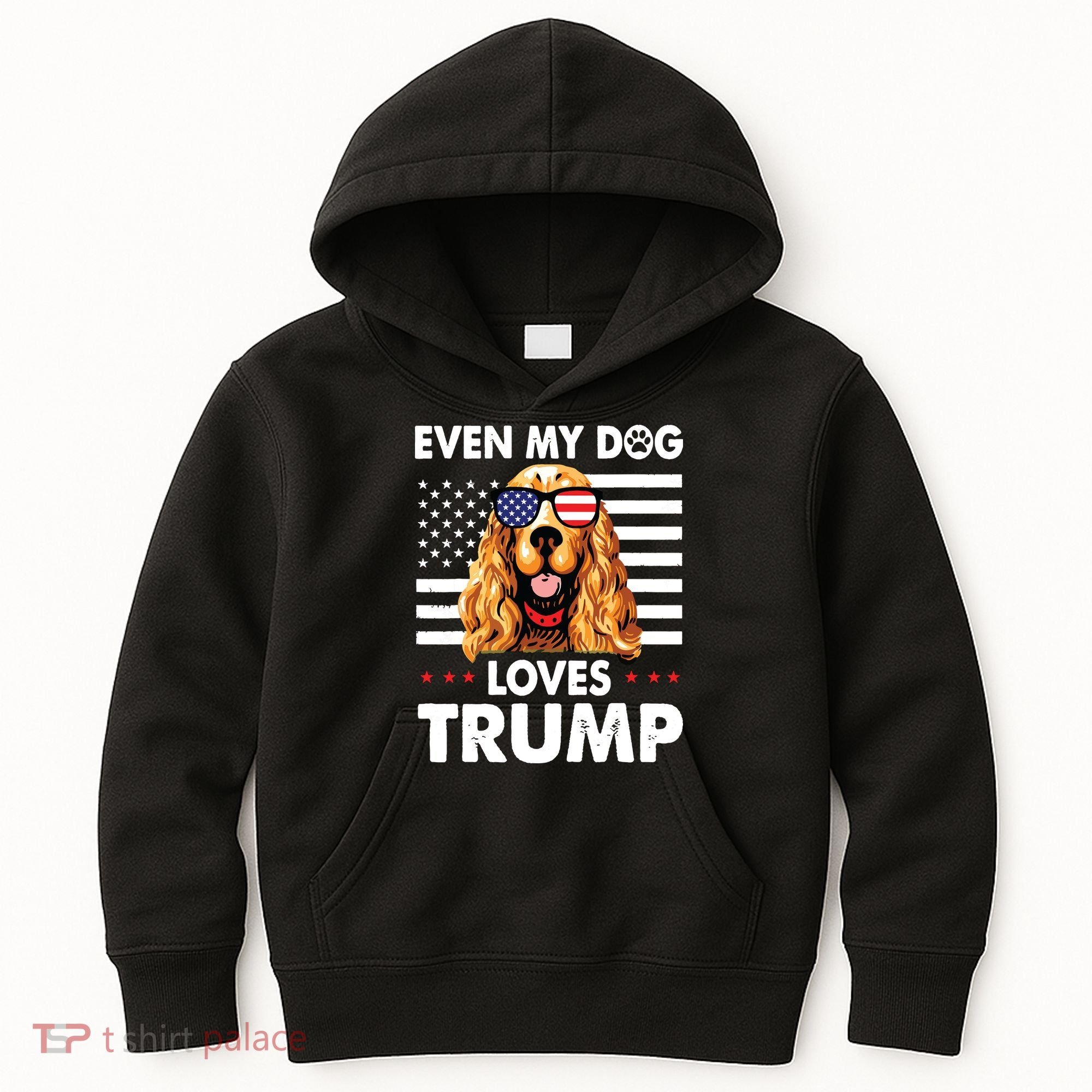 Cocker Spaniel Even My Dog Loves Trump Funny Kids Hoodie