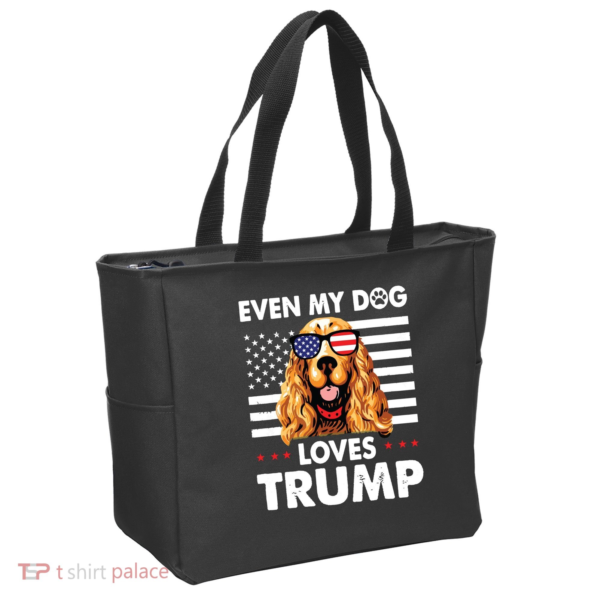 Cocker Spaniel Even My Dog Loves Trump Funny Tote Bag
