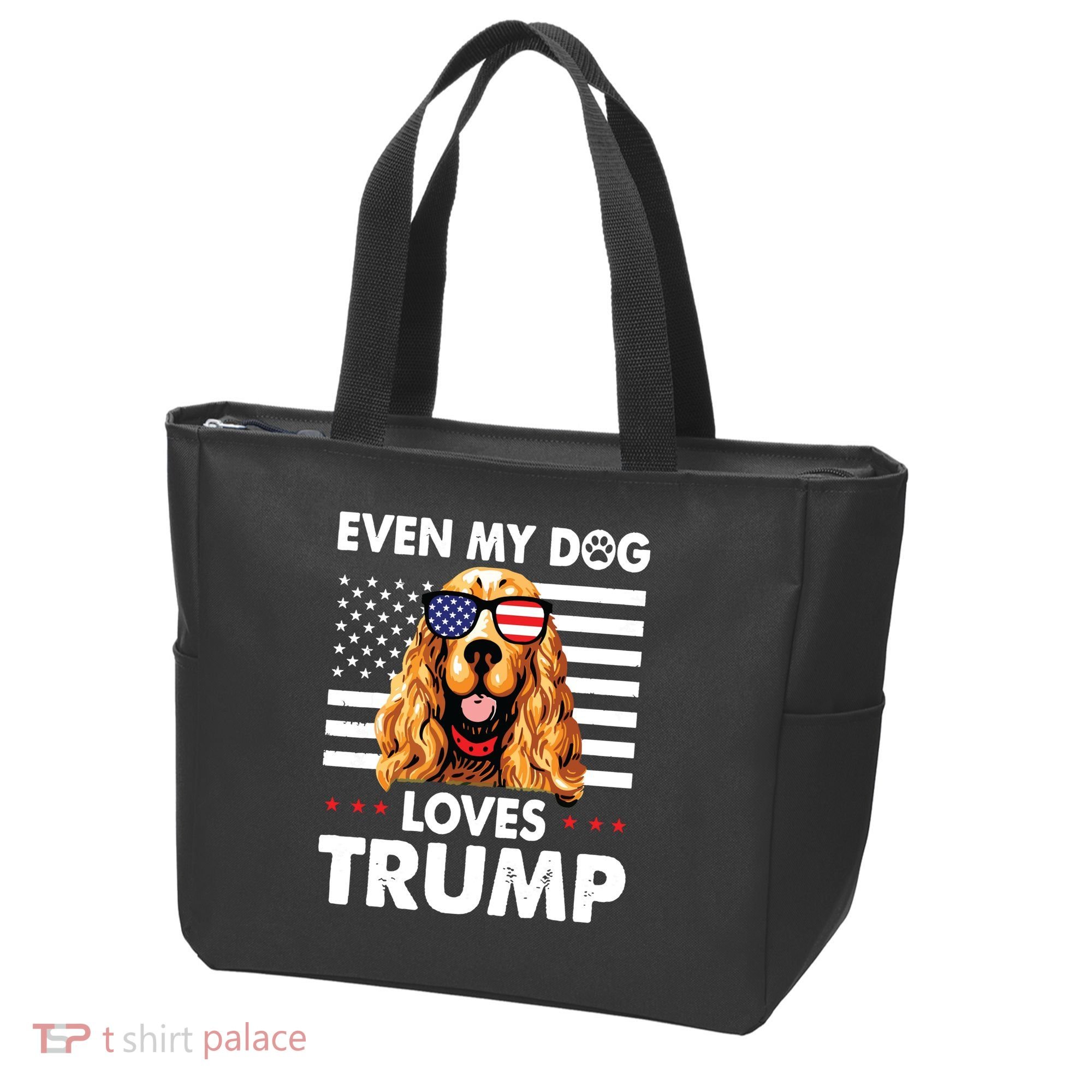 Cocker Spaniel Even My Dog Loves Trump Funny Tote Bag