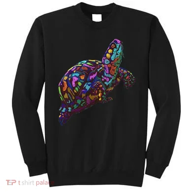 Colorful Splash Eastern Box Turtle Sweatshirt