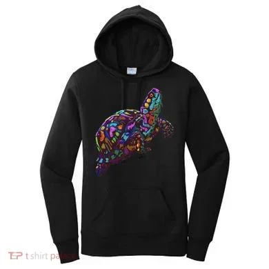 Colorful Splash Eastern Box Turtle Women's Hoodie