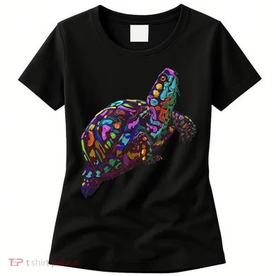 Colorful Splash Eastern Box Turtle Women's T-Shirt