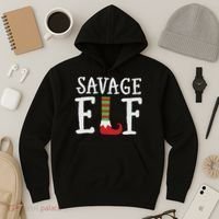 Christmas Savage ELF Xmas Hoodie thumb 3