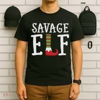 Christmas Savage ELF Xmas T-Shirt thumb 6