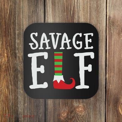 Christmas Savage ELF Xmas Coaster