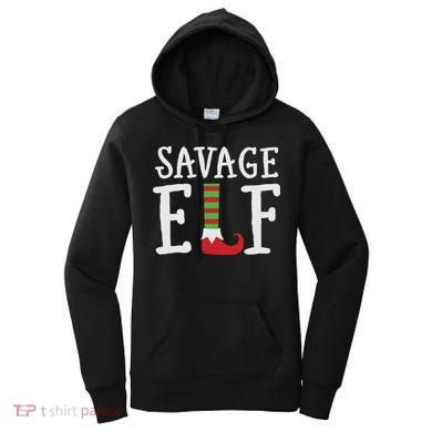 Christmas Savage ELF Xmas Women's Hoodie