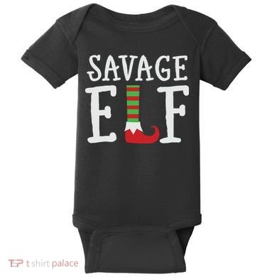Christmas Savage ELF Xmas Baby Bodysuit