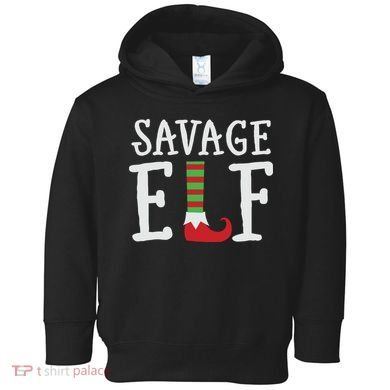 Christmas Savage ELF Xmas Toddler Hoodie