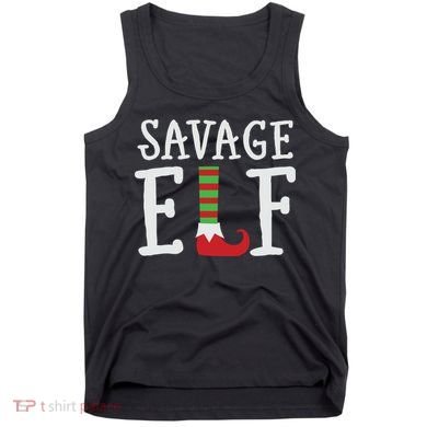 Christmas Savage ELF Xmas Tank Top