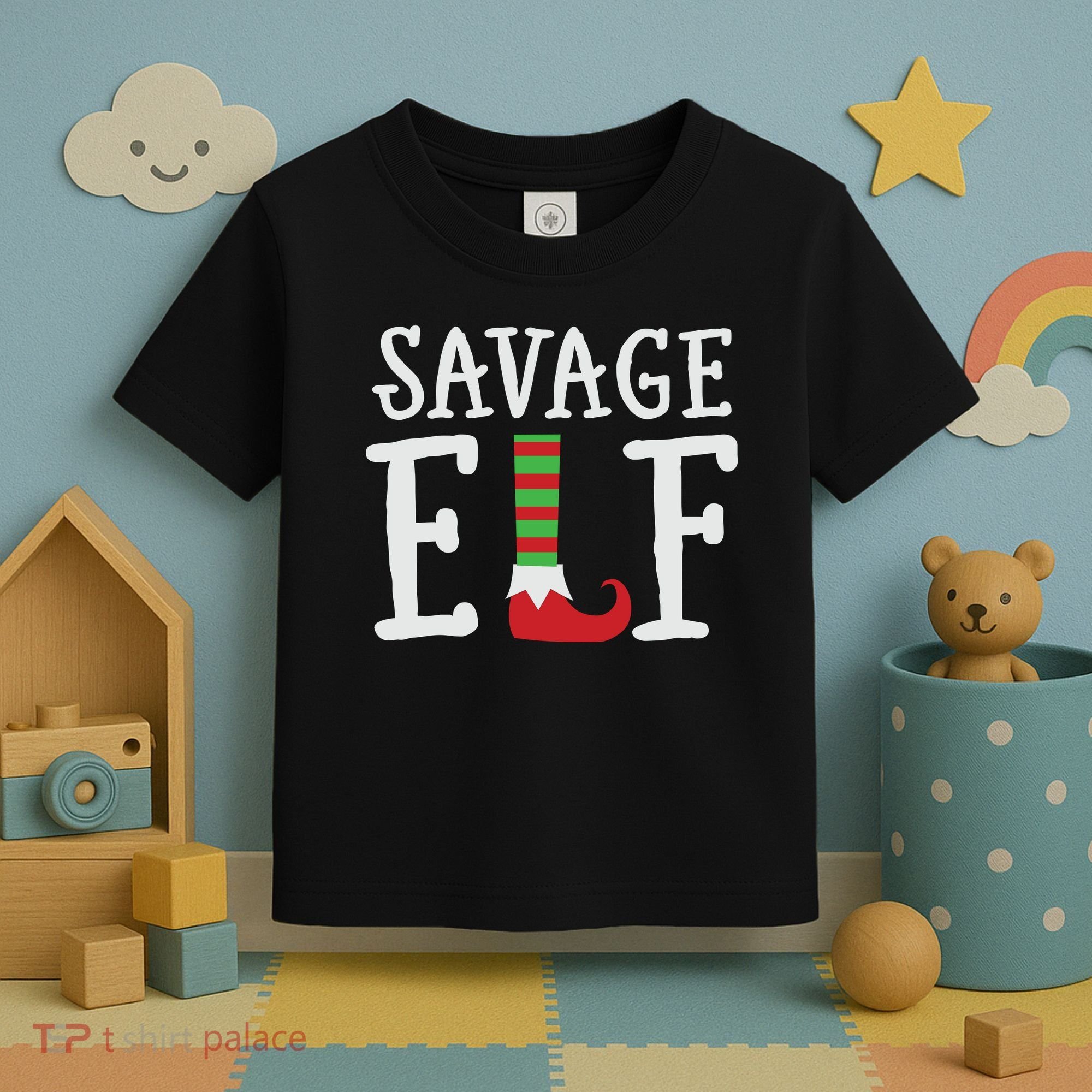 Christmas Savage ELF Xmas Toddler T-Shirt