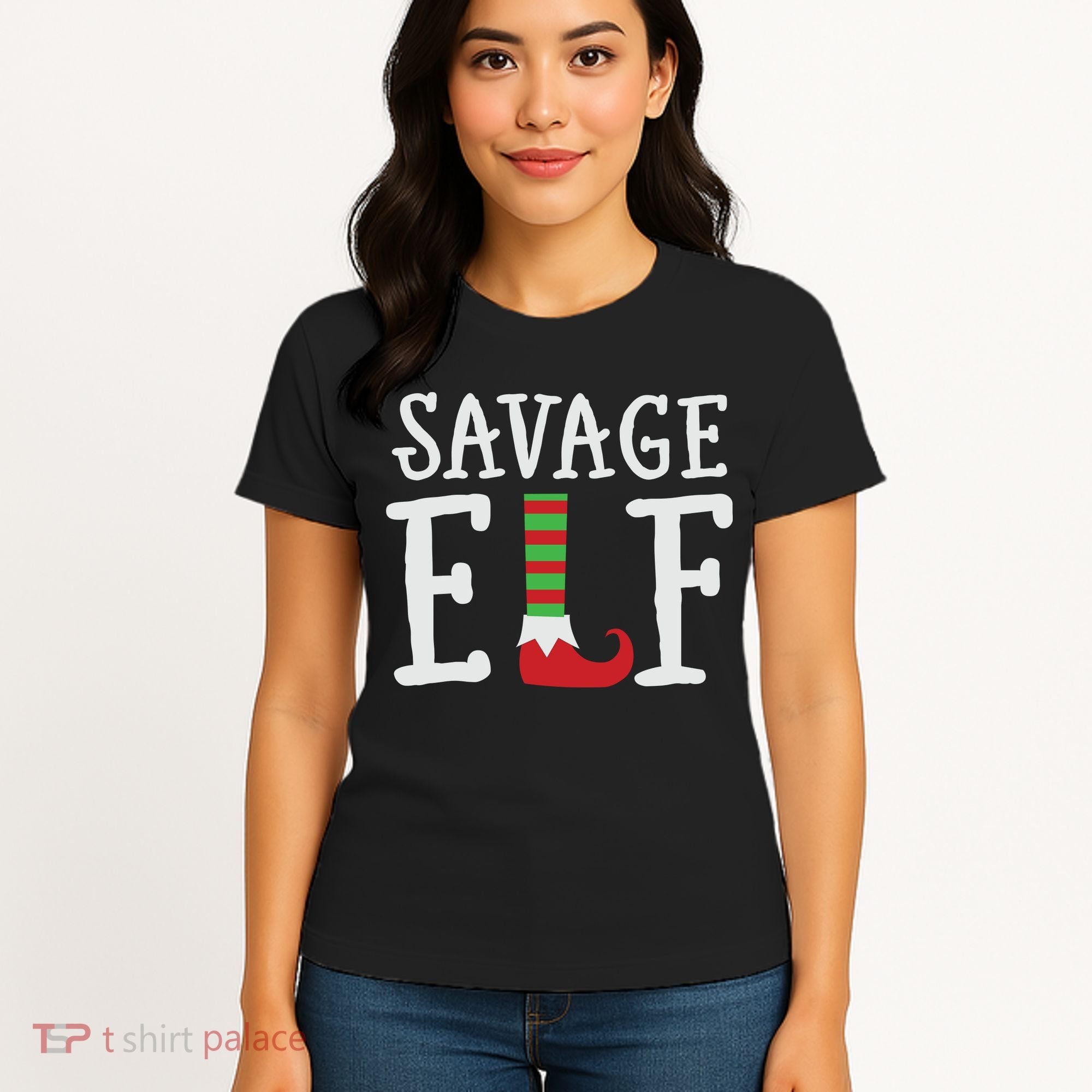 Christmas Savage ELF Xmas Women's T-Shirt