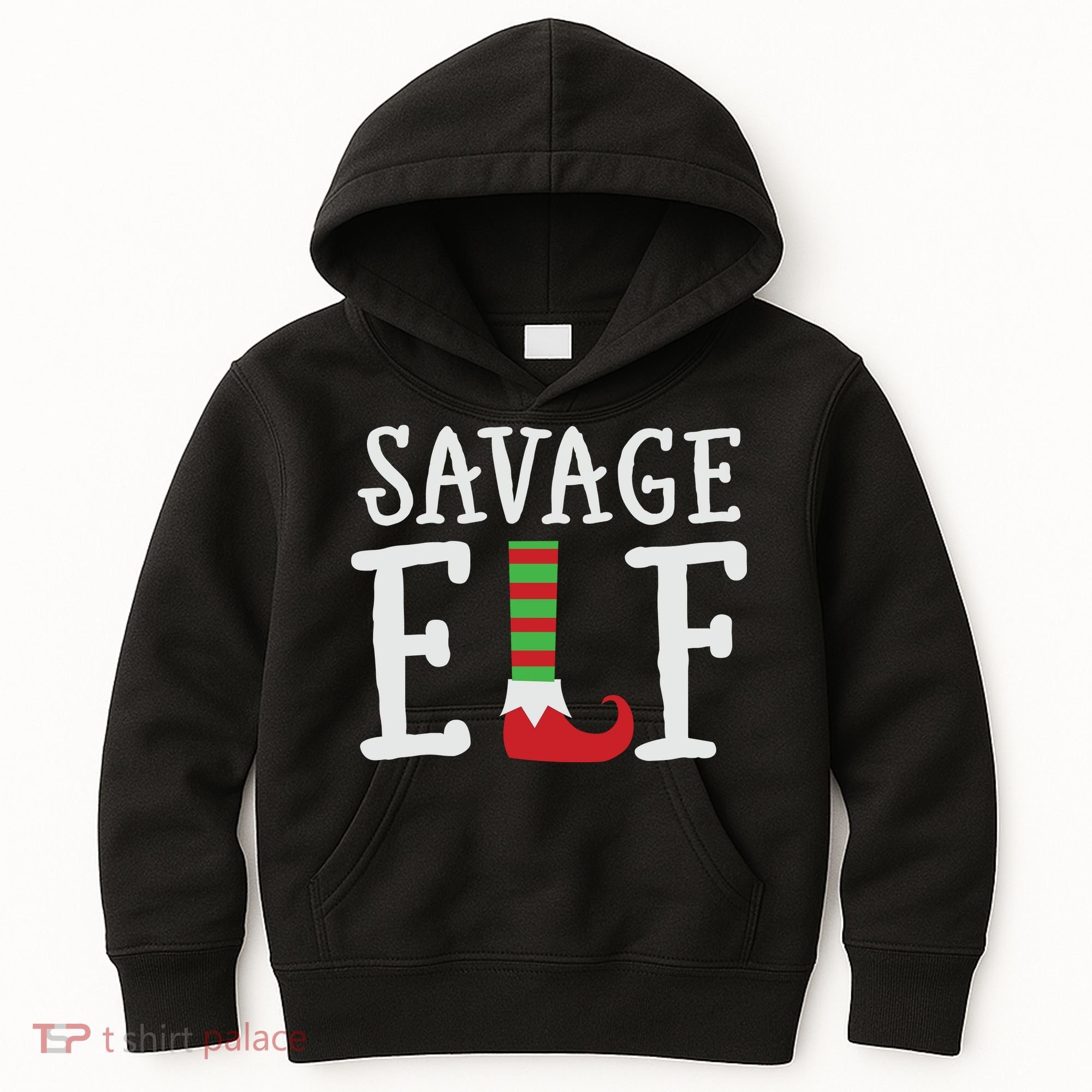 Christmas Savage ELF Xmas Kids Hoodie