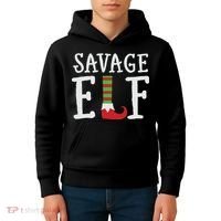 Christmas Savage ELF Xmas Kids Hoodie thumb 4