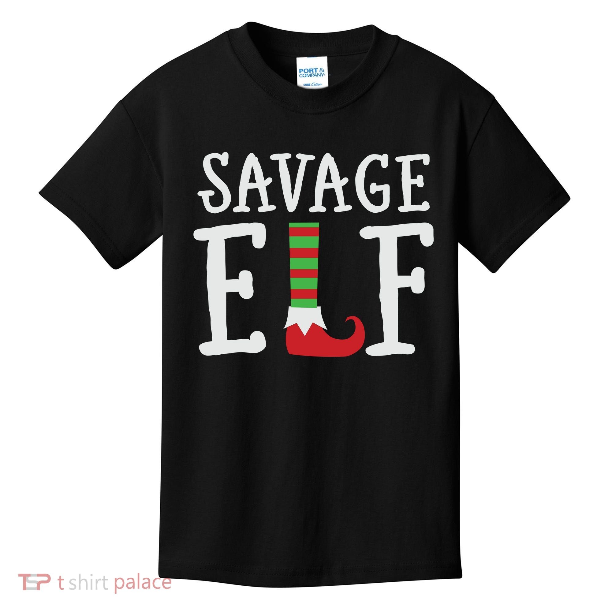 Christmas Savage ELF Xmas Kids T-Shirt