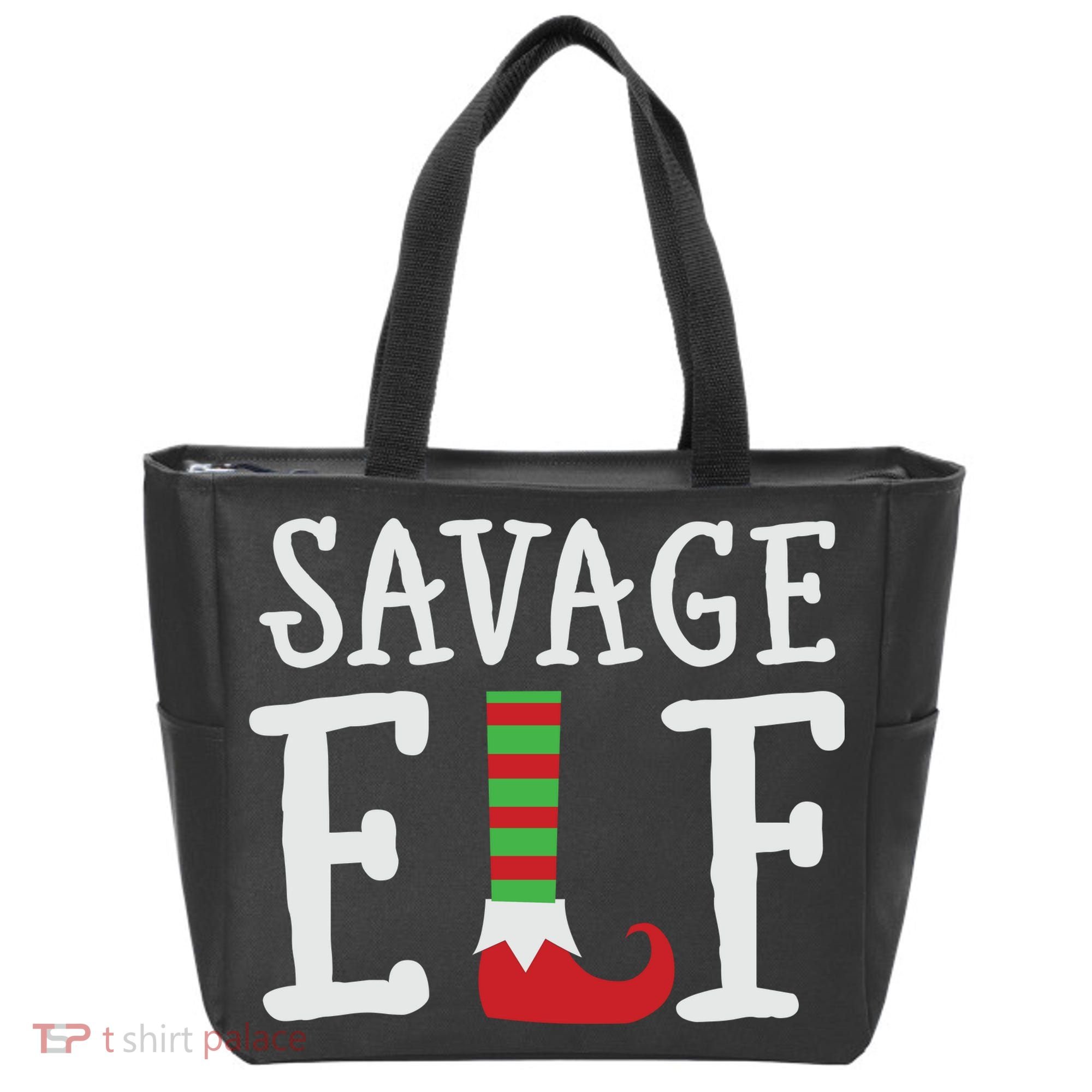 Christmas Savage ELF Xmas Tote Bag