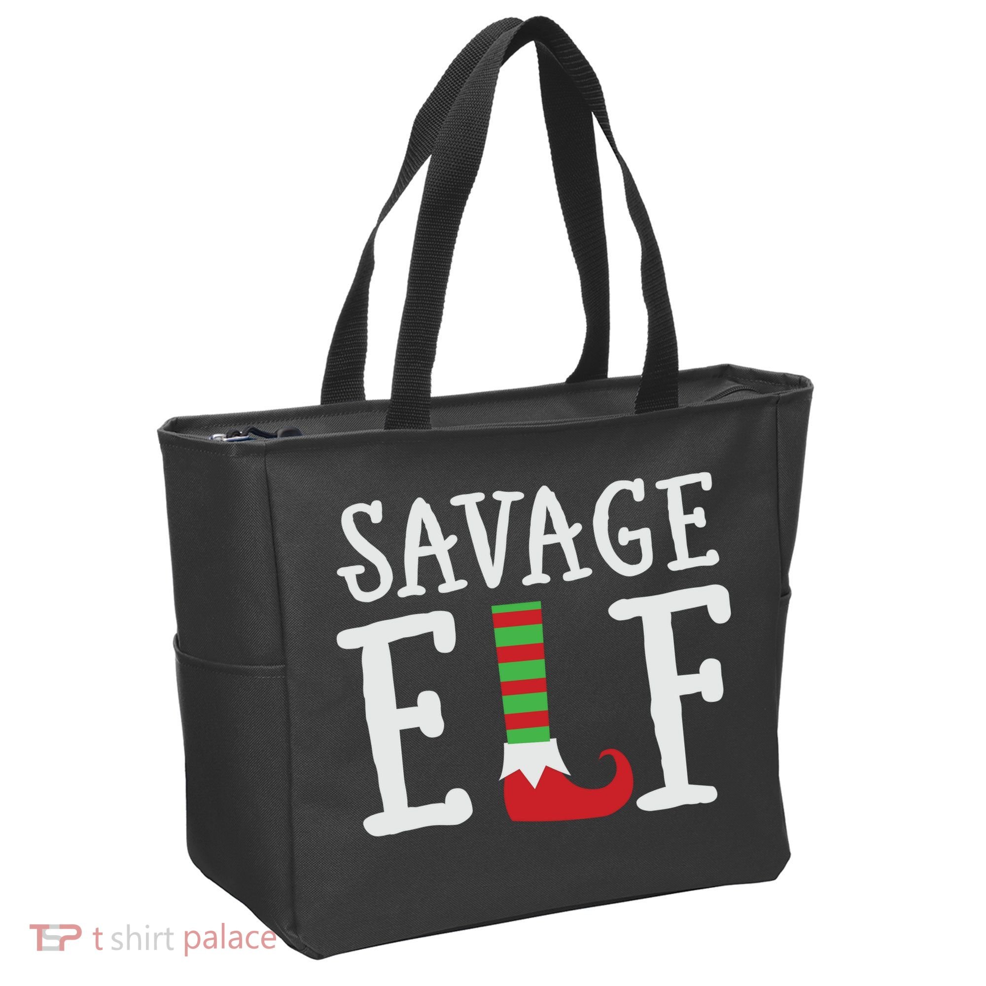 Christmas Savage ELF Xmas Tote Bag