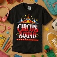 Circus Squad Event Carnival Staff Birthday Party Theme Show Kids T-Shirt thumb 3