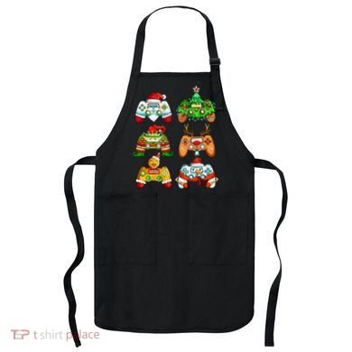 Christmas Santa Elf Gaming Controllers Snowman  Apron