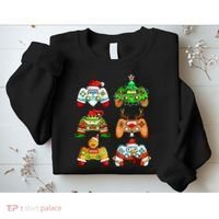 Christmas Santa Elf Gaming Controllers Snowman  Sweatshirt thumb 2