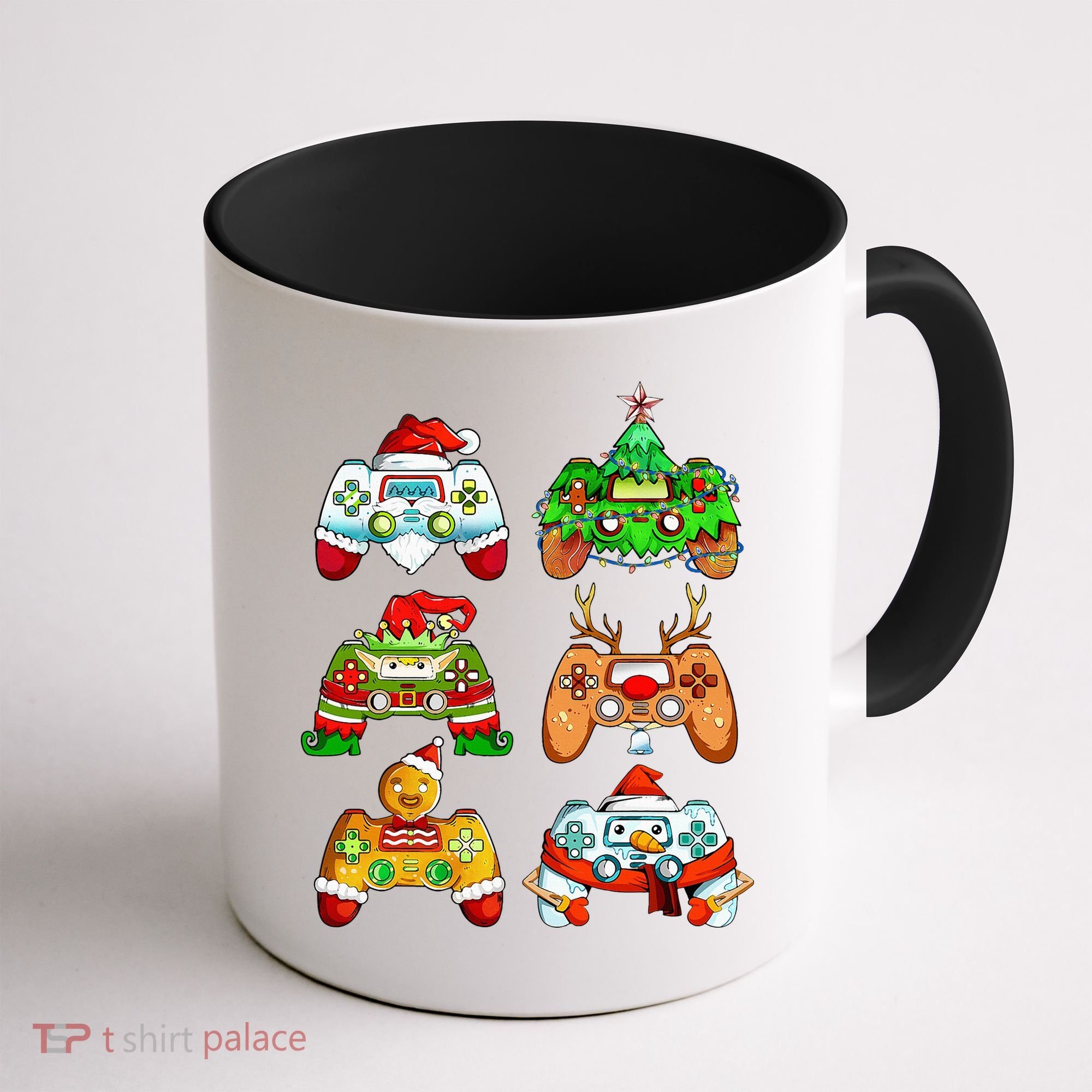 Christmas Santa Elf Gaming Controllers Snowman  Coffee Mug