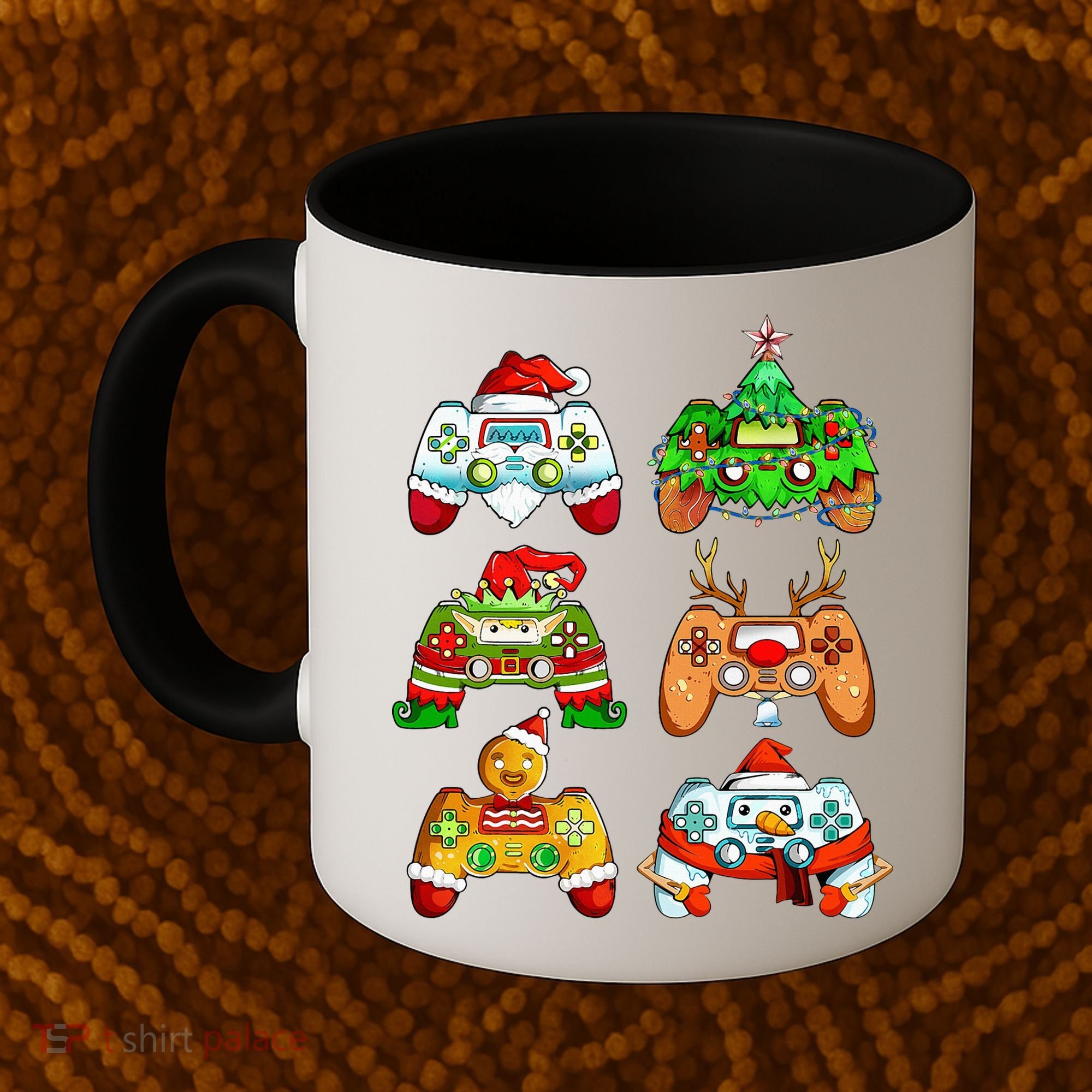 Christmas Santa Elf Gaming Controllers Snowman  Coffee Mug