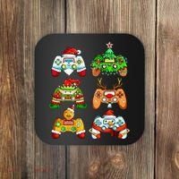 Christmas Santa Elf Gaming Controllers Snowman  Coaster thumb 0