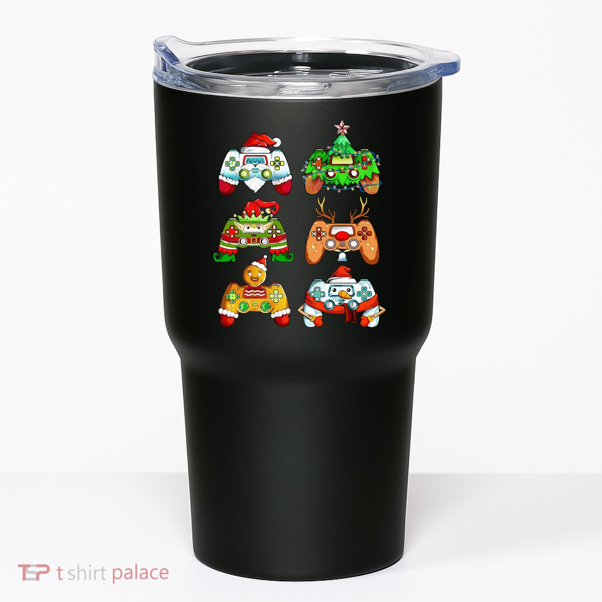 Christmas Santa Elf Gaming Controllers Snowman  Tumbler
