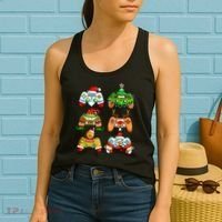 Christmas Santa Elf Gaming Controllers Snowman  Women's Tank Top thumb 2