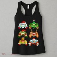 Christmas Santa Elf Gaming Controllers Snowman  Women's Tank Top thumb 3