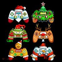 Christmas Santa Elf Gaming Controllers Snowman  Baby Bodysuit thumb 2