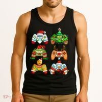 Christmas Santa Elf Gaming Controllers Snowman  Tank Top thumb 3