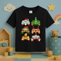 Christmas Santa Elf Gaming Controllers Snowman  Toddler T-Shirt thumb 3