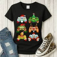Christmas Santa Elf Gaming Controllers Snowman  Women's T-Shirt thumb 3