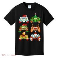 Christmas Santa Elf Gaming Controllers Snowman  Kids T-Shirt thumb 0