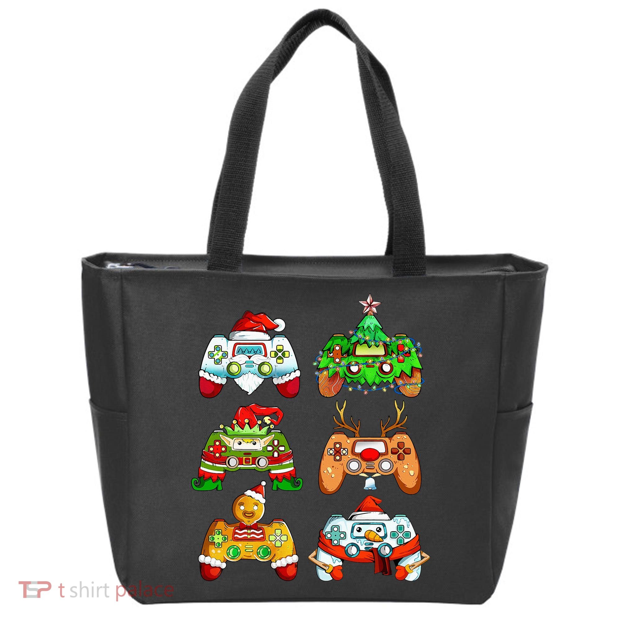 Christmas Santa Elf Gaming Controllers Snowman  Tote Bag