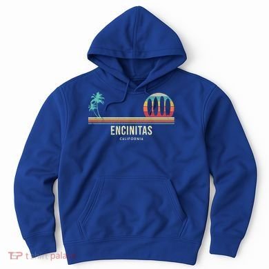 California Surf Encinitas Vintage Surf Board Surfer Meaningful Gift Hoodie