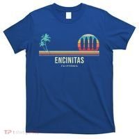 California Surf Encinitas Vintage Surf Board Surfer Meaningful Gift T-Shirt thumb 0