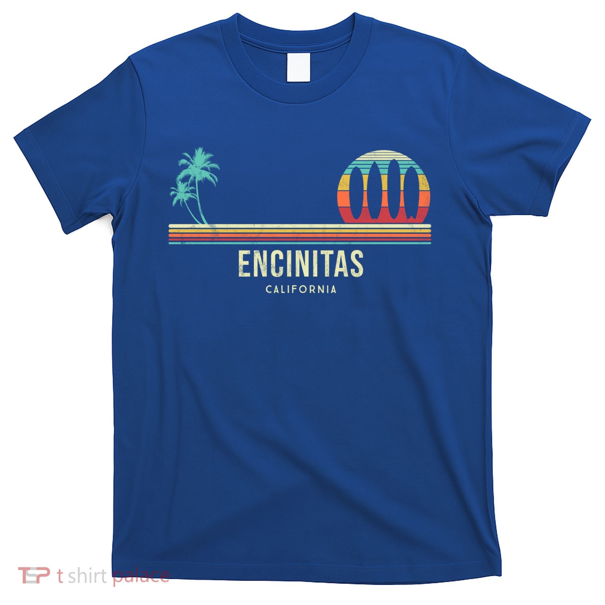 California Surf Encinitas Vintage Surf Board Surfer Meaningful Gift T-Shirt