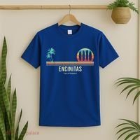 California Surf Encinitas Vintage Surf Board Surfer Meaningful Gift T-Shirt thumb 2