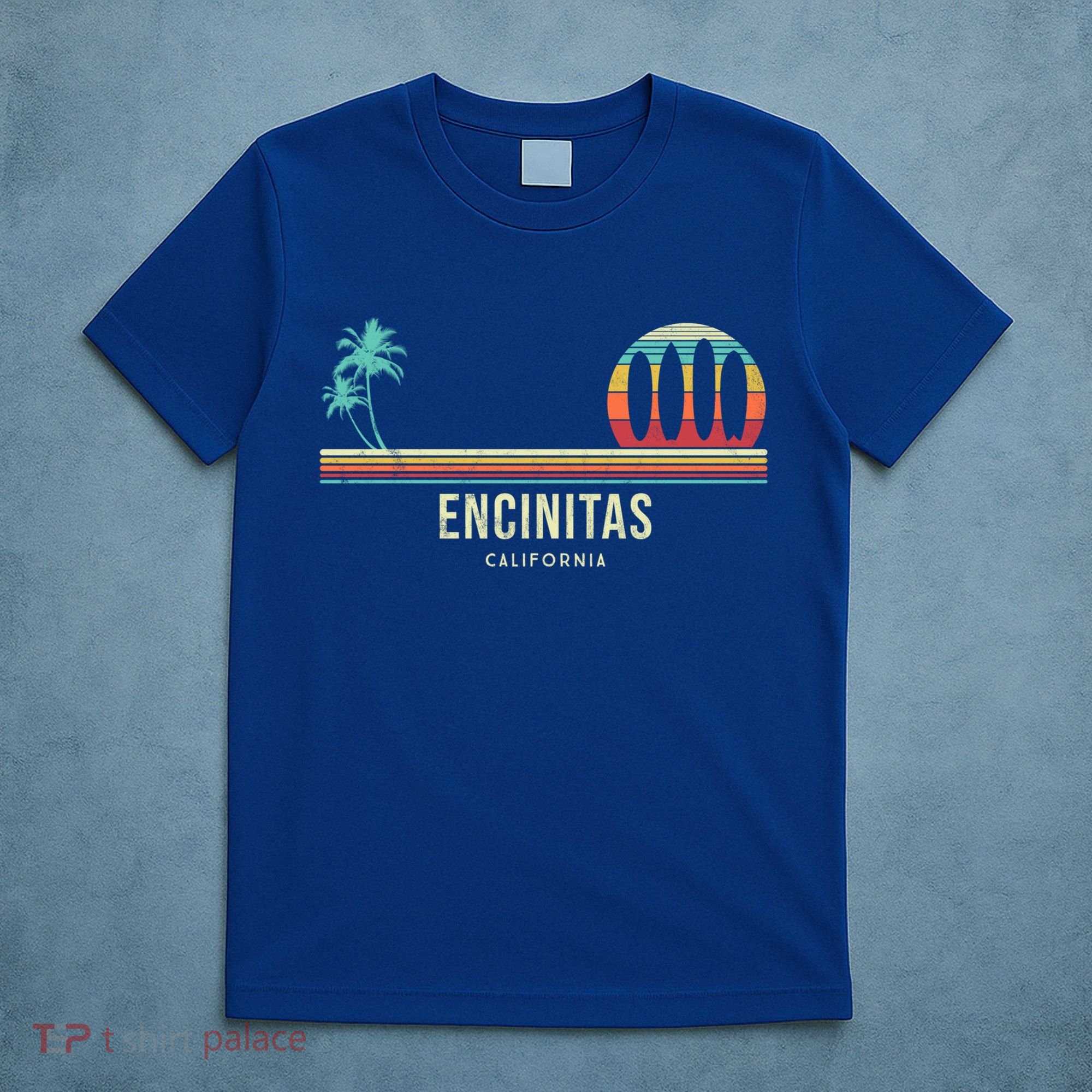California Surf Encinitas Vintage Surf Board Surfer Meaningful Gift T-Shirt