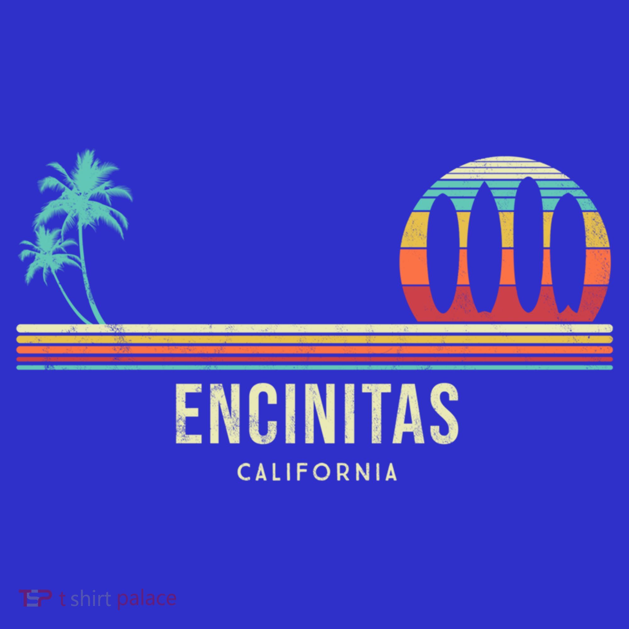 California Surf Encinitas Vintage Surf Board Surfer Meaningful Gift T-Shirt
