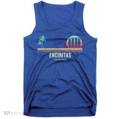 California Surf Encinitas Vintage Surf Board Surfer Meaningful Gift Tank Top