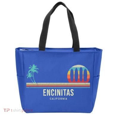 California Surf Encinitas Vintage Surf Board Surfer Meaningful Gift Tote Bag
