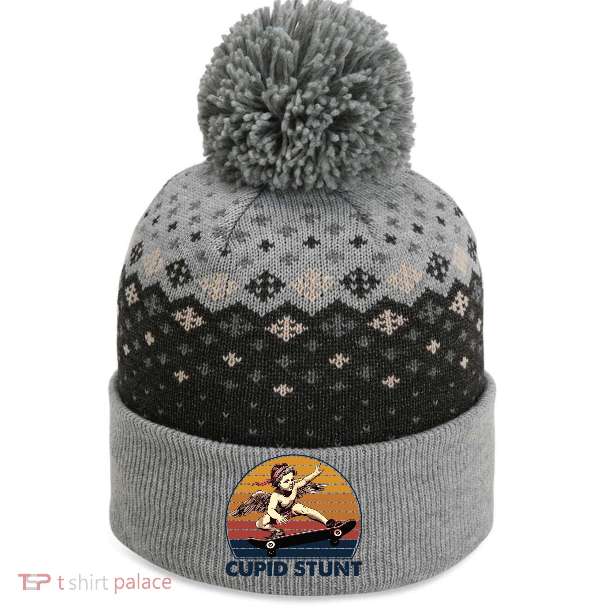 Cupid Stunt Embarrassing The Baniff Cuffed Pom Beanie
