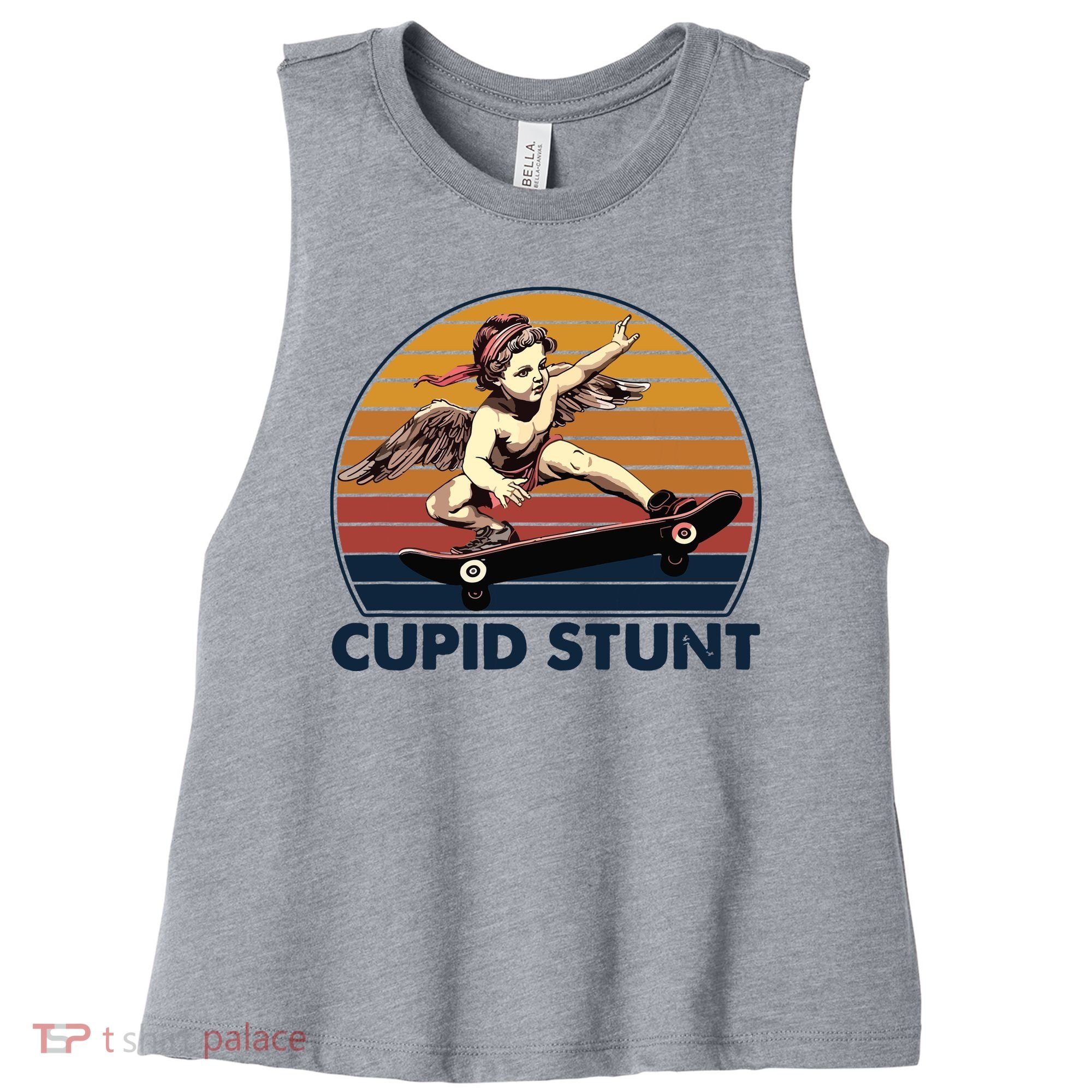 Cupid Stunt Embarrassing Women's Racerback Cropped Tank