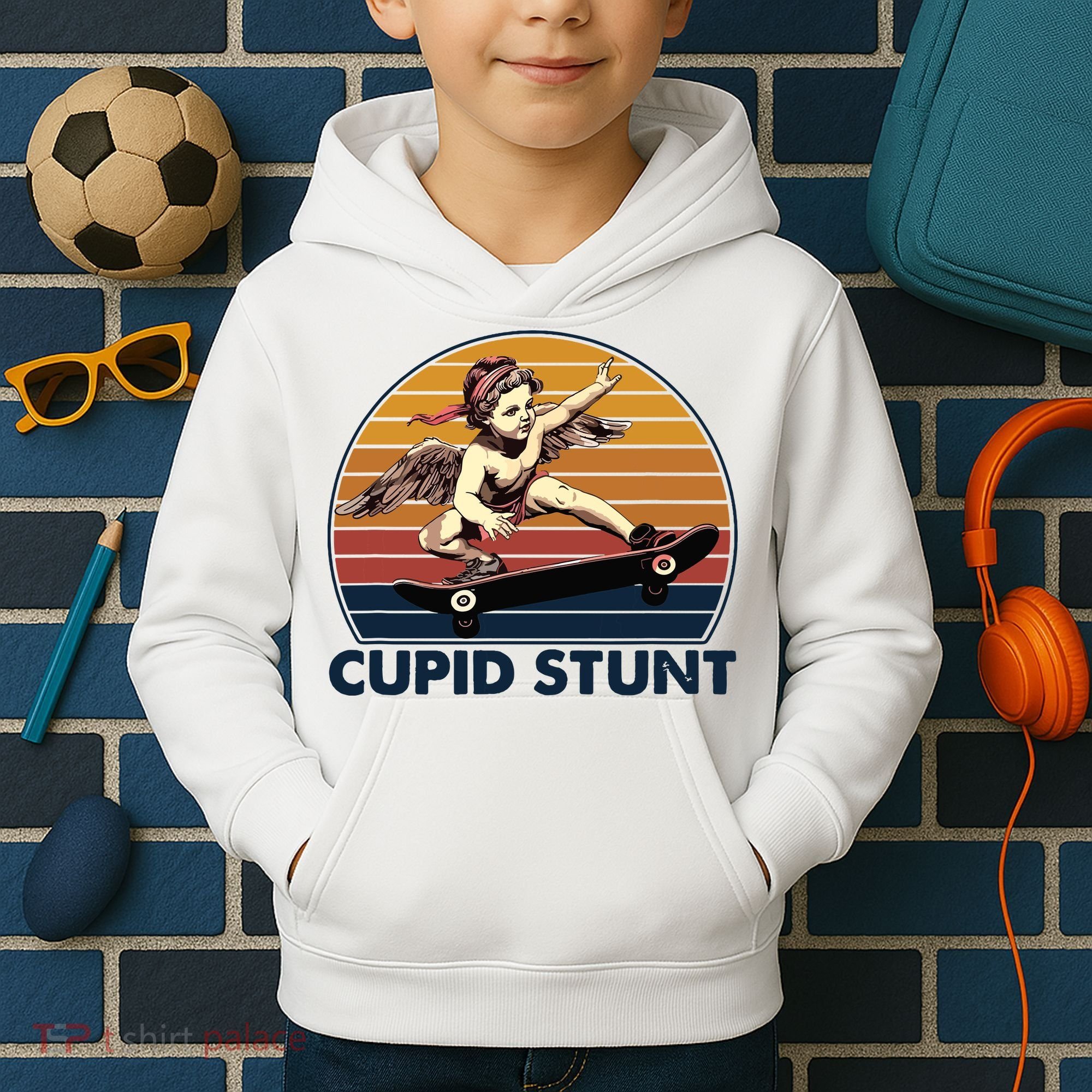 Cupid Stunt Embarrassing Kids Hoodie